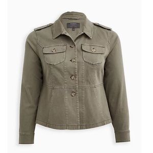 Torrid Twill Peplum Jacket
